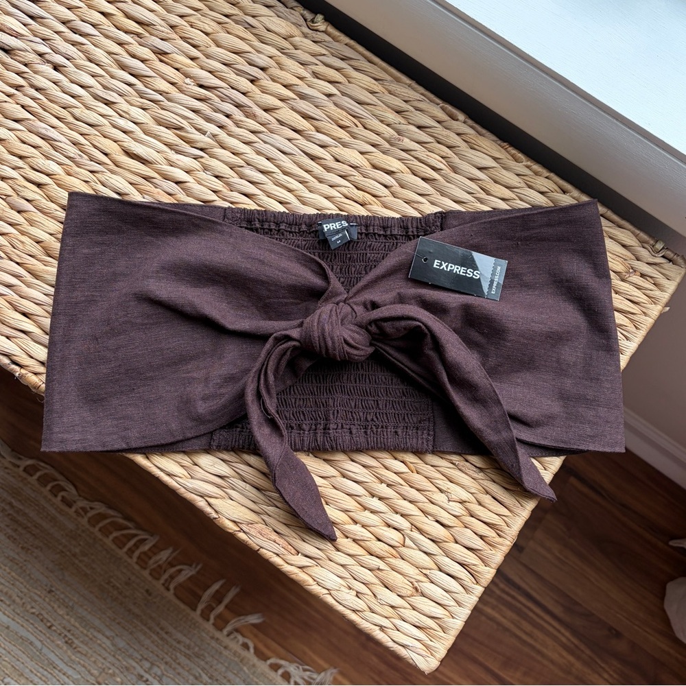 NWT Express Linen Bandeau Top